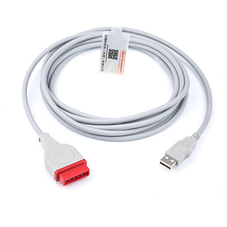 کابل آداپتور TPU IBP خاکستری دوامدار سازگار با GE Marquette به USB