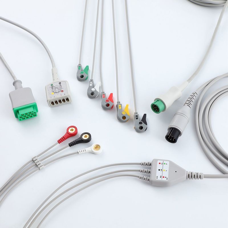 کابل مانیتور ECG سازگار طول ثابت 3.4m برای مانیتورهای اصلی بیمار