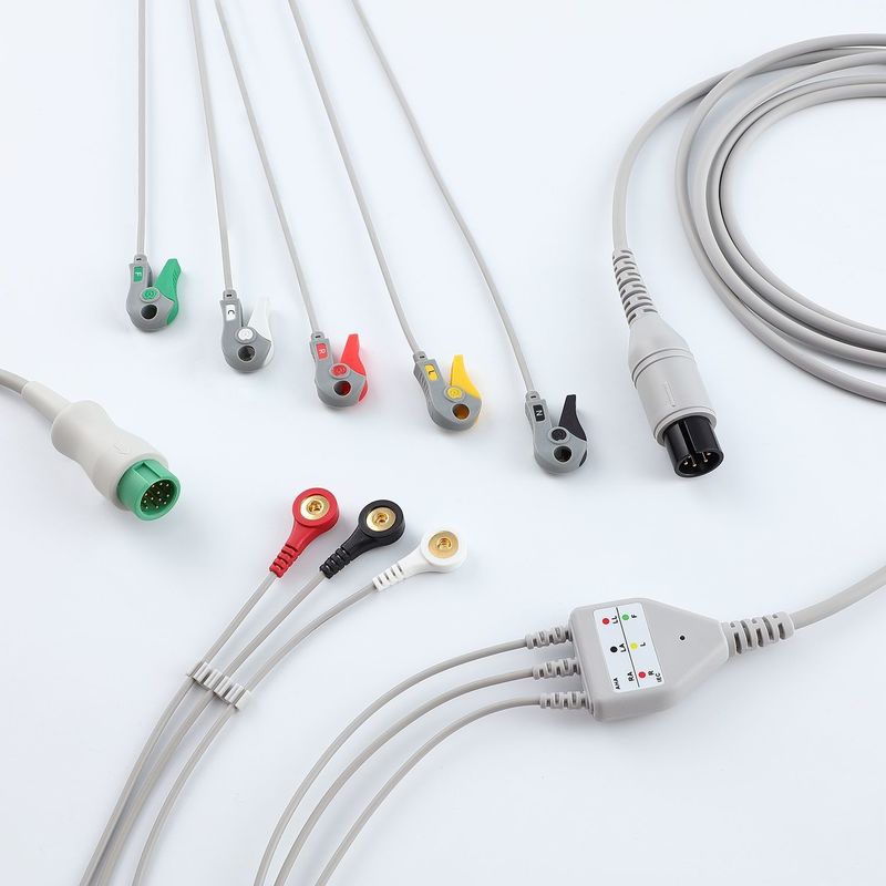 کابل مانیتور ECG سازگار طول ثابت 3.4m برای مانیتورهای اصلی بیمار