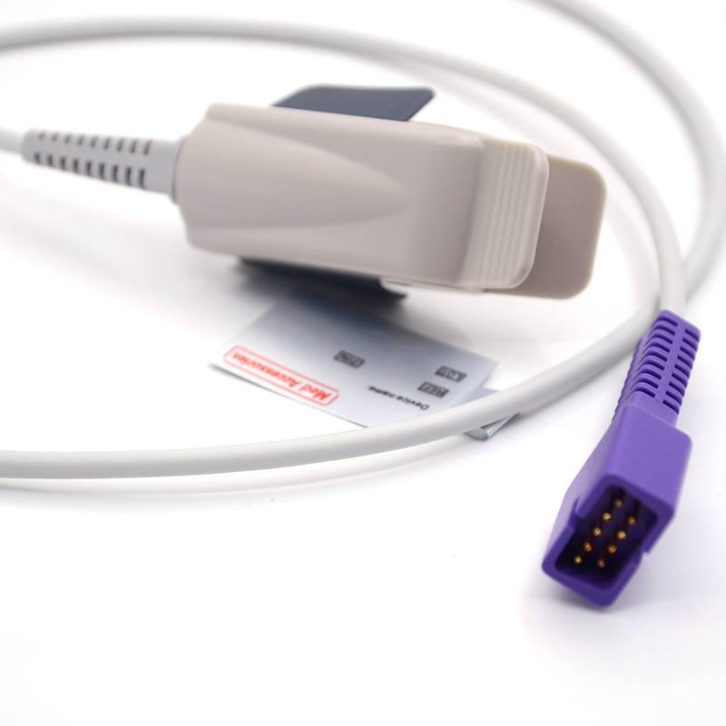 کلیپ انگشت با کیفیت بالا اکسی متر نبض قابل حمل سنسور اسپو 2 بزرگسال 9 پین چند عملکرد