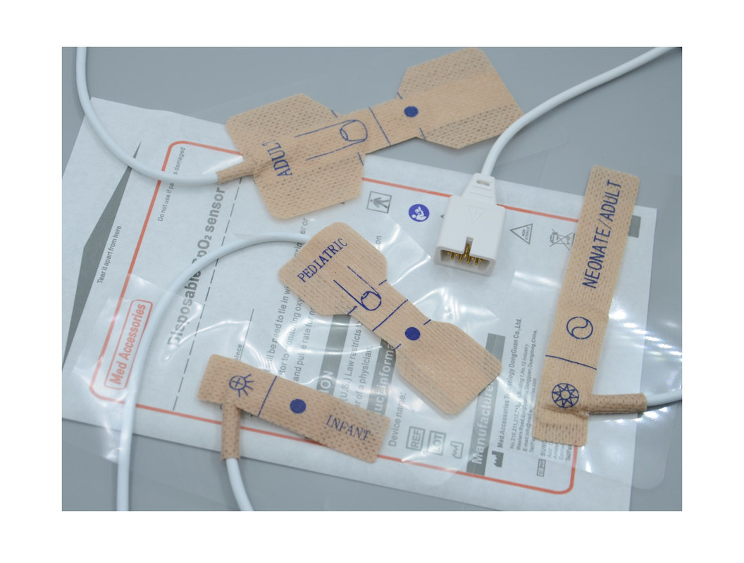 فابریک پزشکی بزرگسالان یکبار مصرف اسپو2 سنسور چسب ماندگار برای مانیتورهای اصلی مارک