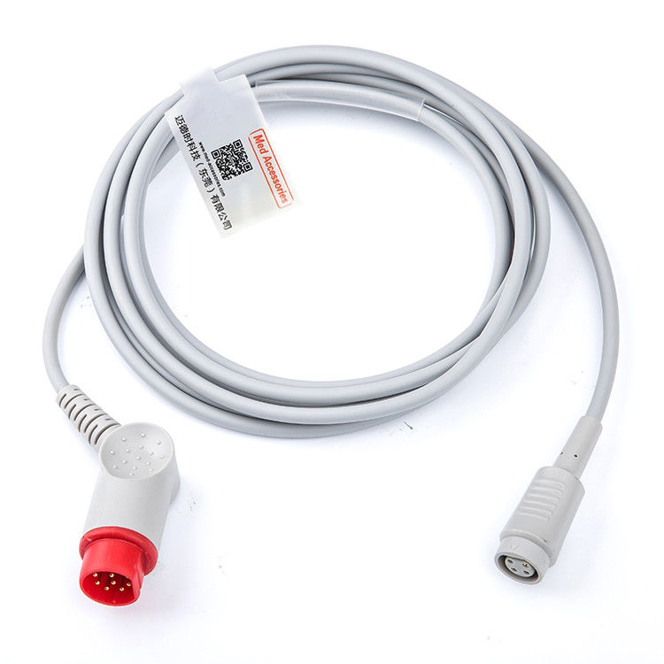 کابل آداپتور IBP قابل حمل TPU سازگار Mindray به MR 12 Pin IBP Transducer