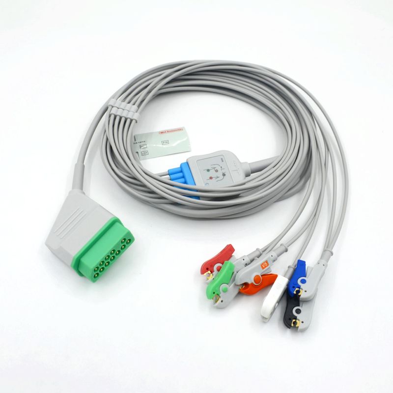 با هم سازنده Nihon Kohden 12 Pin 6 Leads کابل مانیتور EKG برای لوازم پزشکی