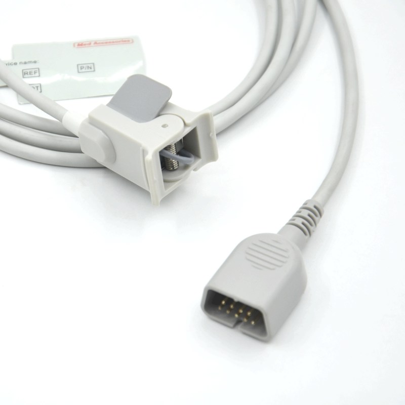 تولید کننده لوازم جانبی مانیتور انگشت کودکان سازگار با Nihon kohden 9pin Reusable SpO2 Sensor
