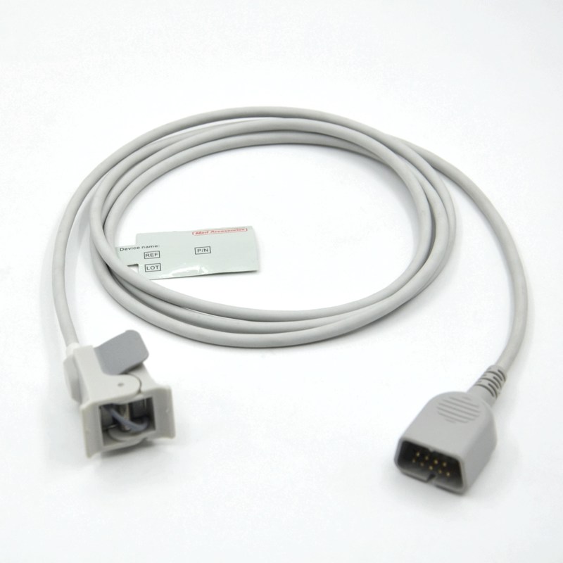 تولید کننده لوازم جانبی مانیتور انگشت کودکان سازگار با Nihon kohden 9pin Reusable SpO2 Sensor