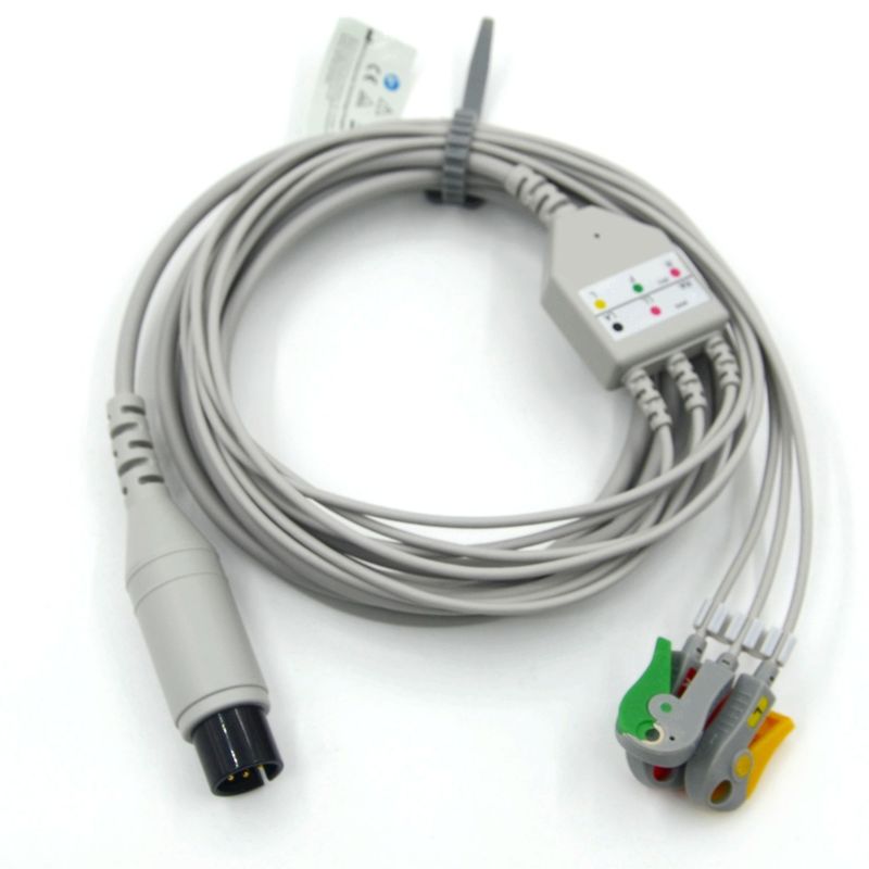 سازگاری AAMI سازگاری 3 سرب کابل ECG IEC Grabber برای لوازم جانبی پزشکی