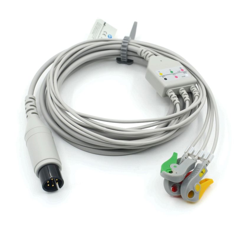 سازگاری AAMI سازگاری 3 سرب کابل ECG IEC Grabber برای لوازم جانبی پزشکی