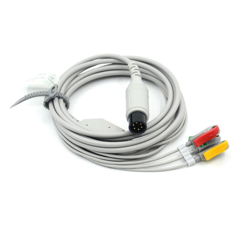 سازگاری AAMI سازگاری 3 سرب کابل ECG IEC Grabber برای لوازم جانبی پزشکی