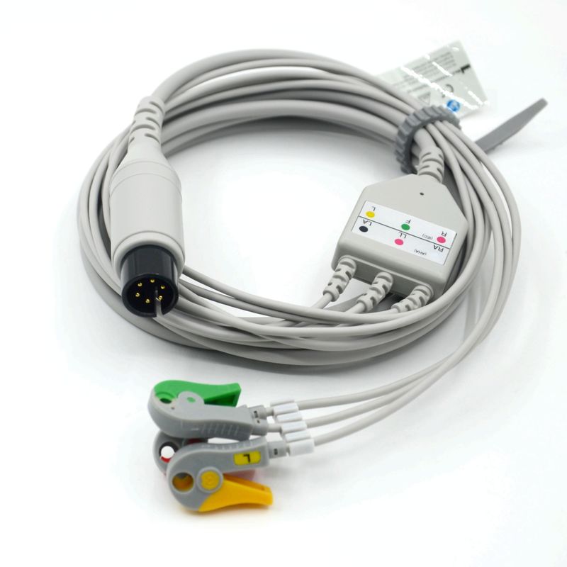 سازگاری AAMI سازگاری 3 سرب کابل ECG IEC Grabber برای لوازم جانبی پزشکی