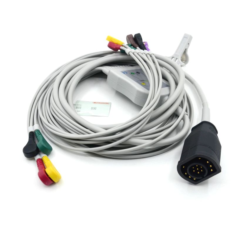 کابل و سیم های سازگار Zoll 10 Leads Snap Type IEC Standard EKG
