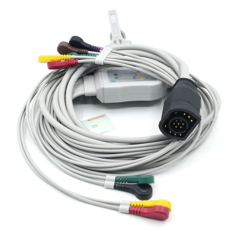 کابل و سیم های سازگار Zoll 10 Leads Snap Type IEC Standard EKG