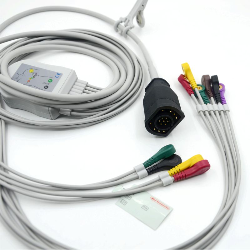 کابل و سیم های سازگار Zoll 10 Leads Snap Type IEC Standard EKG