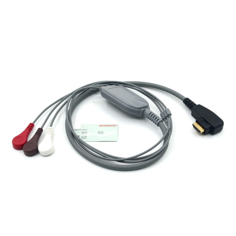 تولید حرفه ای پزشکی DMS ECG کابل هولتر پروب 3Leads Snap AHA/IEC برای DMS300