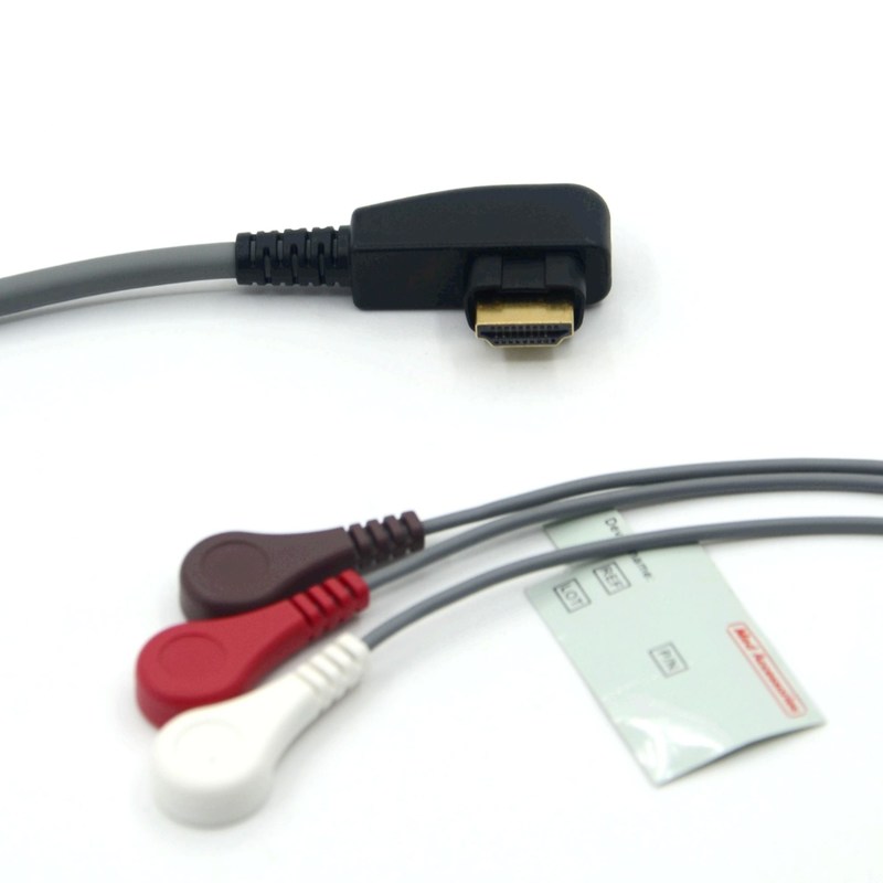 تولید حرفه ای پزشکی DMS ECG کابل هولتر پروب 3Leads Snap AHA/IEC برای DMS300