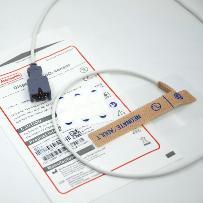 لوازم جانبی پزشکی سازنده سازگاری Masim 2329 سنسور SpO2 نوزاد/ بزرگسال 9pin یکبار مصرف