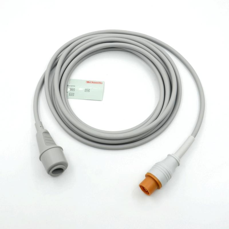 لوازم جانبی مانیتور پزشکی رنگ خاکستری عملی سازگار با فوکودا تا ادوارد کابل IBP چند عملکردی