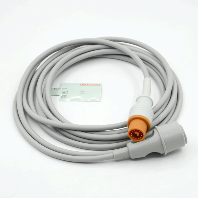 لوازم جانبی مانیتور پزشکی رنگ خاکستری عملی سازگار با فوکودا تا ادوارد کابل IBP چند عملکردی