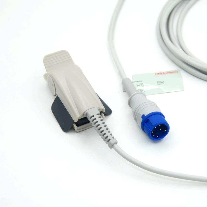 سازگار با سنسور SpO2 مانیتور سازنده کلیپ بزرگسالان قابل استفاده مجدد Zoll M2